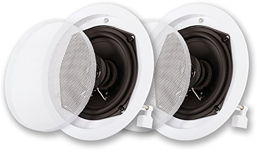 Acoustic Audio by Goldwood Surround Home Theater Speaker Set of 2 White (R-191)