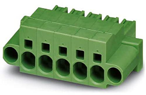 PHOENIX CONTACT SPC 55-STF-7.62 connector, 2.5 mm² nominal cross-section, 1 number of positions, 5.2 mm pitch, green-yellow, 50 pieces