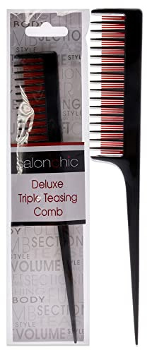 SalonChic Deluxe Triple Teasing Comb Comb Unisex 1 Pc