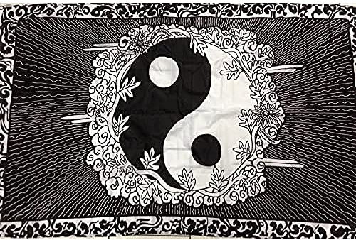 AZ FLAG - Flagge Yin Und Yang Taiji - 150x90 cm - Hotu Fahne 100% Polyester mit Messing-Ösen - 110g