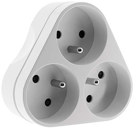 Triplite 3x 16A triangulaire - Blanc