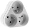 Triplite 3x 16A triangulaire - Blanc