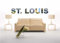 INDIGOS UG - WANDTATTOO - Wandsticker - Wandaufkleber - Aufkleber - Stadt Name St. Louis mit einigen Sehenswürdigkeiten 100 cm