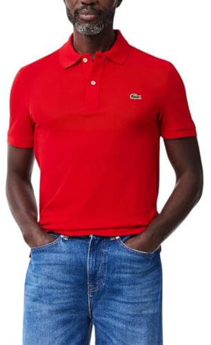 Lacoste Men's Slim Fit L.12.12 Piqué Polo Shirt, Red, 3X-Large