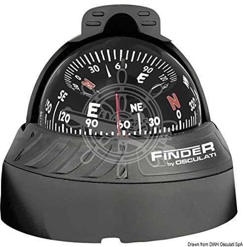 OSCULATI Bussola su Piano Finder Nera, Rosa Nera