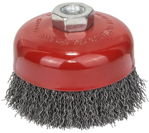Bosch 1x PRO Steel Longlife Cup Brush, Crimped Wire for Large Angle Grinder and M14 Thread (for Steel, Ø 100 mm, Professional Accessory Large Angle Grinder)