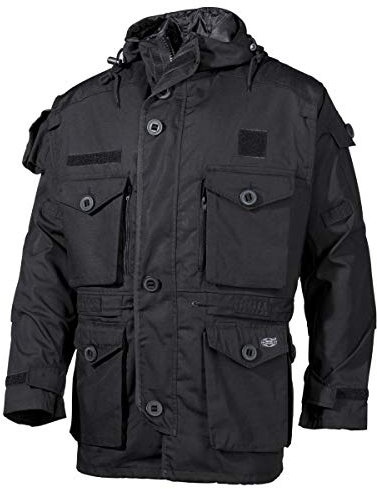 MFH Herren Commando Jacke Smock Schwarz Größe S