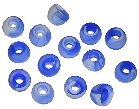 Xcessor 7 Paar (Satz Mit 14 Stück) Silikon-Ersatz-Ohrstöpsel für die Meisten In-Ear-Kopfhörer/Ohrhörer. Mittlere Größe (M). Ozeanblau