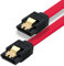 BIGtec 0,15m SATA Kabel S-ATA III Datenkabel Anschlusskabel rot HDD SSD 6GBit/s Stecker L-Type/L-Type 15cm vergoldet gerade/gerade serial ATA Verriegelung SATA-3