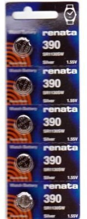 Renata Watch Batteries 390 SR1130SW(5 Batteries) by Renata