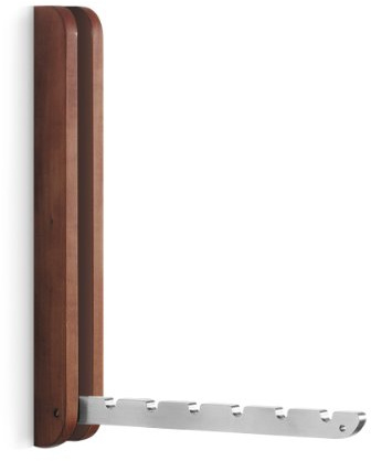Side by Side Wandhaken Kirsche massiv und Aluminium