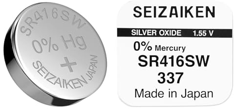 1 x Seiko seizaiken 337 SR416SW SB 623 gp337 Uhrenbatterie Silberoxid 0% Quecksilber