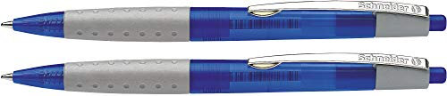 Schneider 73550 Loox Druckkugelschreiber (Soft-Grip-Zone, dokumentenechte Mine, Strichstärke M) 2 Stück, blau
