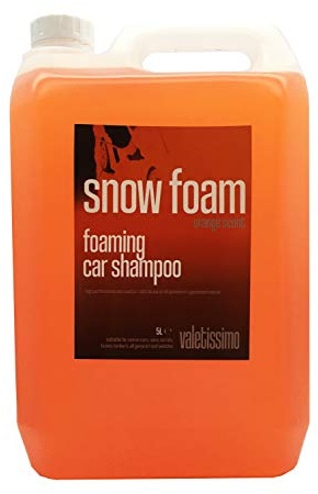 Valetissimo Snow Foam, Orange Car Shampoo, Car Wash Shampoo, Pre Wash 5L | Valetissimo-concentrated orange snow foam for manual or pressure washing, non-caustic, biodegradable