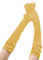 sourcing map Damen Lange Handschuhe 1920er Jahre Abend Party Vollfinger Fäustlinge Eleganter Opernhandschuh Gold One Size