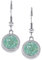 Quiges Silber Edelstahl Ohrringe 12mm Mini Coin Tropfen Ohrhänger und Mint Flocken Muschel Coin