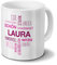 printplanet Tasse mit Namen Laura Positive Eigenschaften Tagcloud - Pink - Namenstasse, Kaffeebecher, Mug, Becher, Kaffeetasse