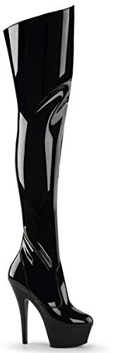 Pleaser, Stivali donna, Blk Pat/Blk, 43.5 (10 UK)