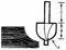 Vermont American 23140 3/8-Inch Radius Carbide Tipped Cove Router Bit, 1/2-Inch Ball Bearing 2-Flute 1/4-Inch Shank