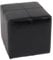 Mendler Sitzwürfel Hocker Sitzhocker Onex, Leder + Kunstleder, 36x36x36cm FSC®-Zertifiziert - schwarz