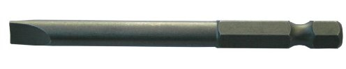 SW-Stahl SB/4-5L Schraubendrehbit, 1/4 Sechskant, Schlitz 5 mm, 75 mm | Profi-Bit aus Chrom-Vanadium-Stahl, brueniert, lange Ausfuehrung fuer Industrie, 6,3 mm Antrieb, lose Verpackung