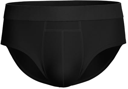 PROTECHDRY - Washable Urinary Incontinence Cotton Brief Underwear for Men with Front Absorbent Area, Black XX-Large, 42-44 Waist