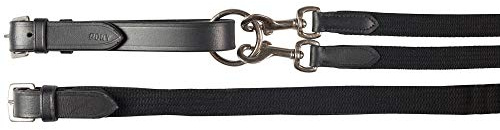 HORZE Woven Auxiliary Reins, Black, F