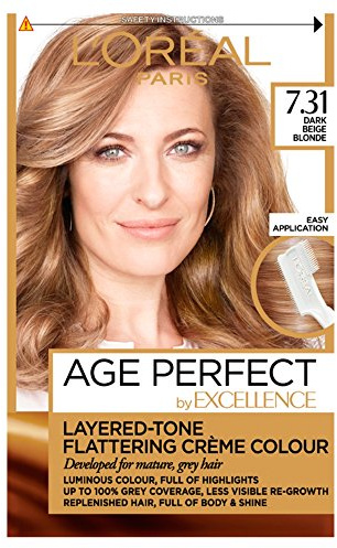 L'Oreal Paris Excellence Age Perfect Hair Colour 7.31 Dark Beige Blonde