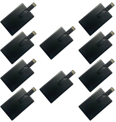 Fenglangrong 10 Stück USB-Flash-Laufwerk,Schwarze 4GB Kredit-Bankkartenform Flash-Laufwerk Memory Stick U-Disk-Daumen-Geschenk USB Stick Flach