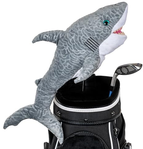 Daphne's Headcovers Herren Shark Golfschlägerhaube, grau-weiß, Driver