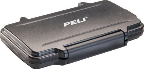 PELI 0915 Speicherkarten Case, IPX4 Wasserfest, 0,1L Volumen, , Schwarz, Black, kleiner sd-karten koffe, 0910-015-110E