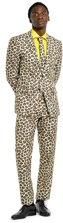 OppoSuits Lustige Verrückt Abschlussball Anzüge für Herren - Komplettes Set: Jackett, Hose und Krawatte,The Jag,46