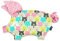 La Millou KissenPig (Polar Bears/Dusty Rose)