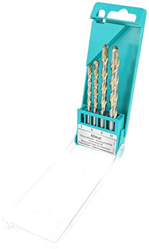 Heller Tools 3740 Allmat Universalbohrer, Set 4-teilig Ø 5/6/8/10 mm, universalbohrer set