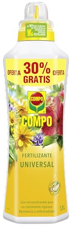 Compo - Fertilizante universal - Para plantas en interior, balcón y terraza - 1.3 l