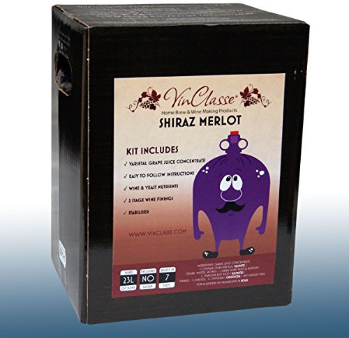 Home Brew & Wine Making - VinClasse® Shiraz Red Wine 7 Day Ingredient Kit for 30 Bottles