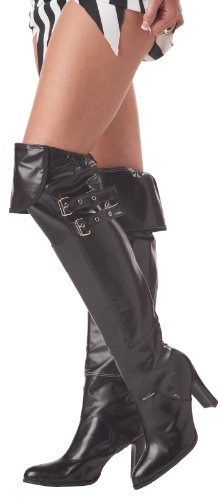 California Costumes Damen Deluxe Boot Covers Costume Accessory Stiefelüberzug für Kostüme, schwarz, Einheitsgröße