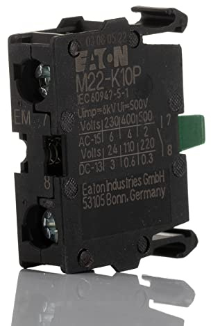 Eaton RMQ Titan M22 Kontaktblock, 1 Schließer, 500V, Schraubanschluss, Packung a 20 Stück