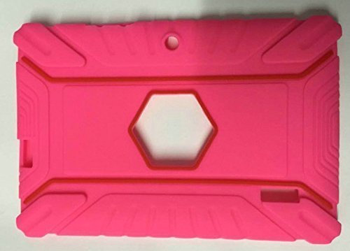 L&C® 7 INCH Heavy Duty SILICONE RUBBER CASE FOR ANDROID TABLET ALLWINNER A13 A23 Q88 (Hot pink)