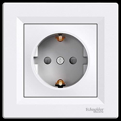 Schneider Electric EPH2900221 Base Enchufe Schuko 16 A 250 V, Blanco