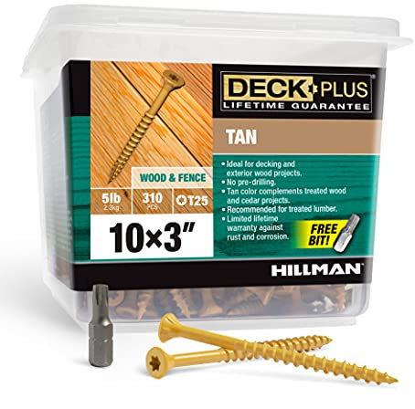 HILLMAN FASTENERS 48419 5 LB 3x10 Tan Deck Screw