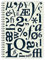etmamu 373 Notizblock Typo-Muster A5, 60 Blatt blanko