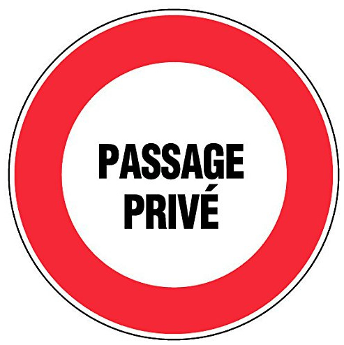 Panneau Passage privé - Rigide Ø300mm - 4061320