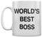 Grindstore Tazza World's Best Boss in bianco