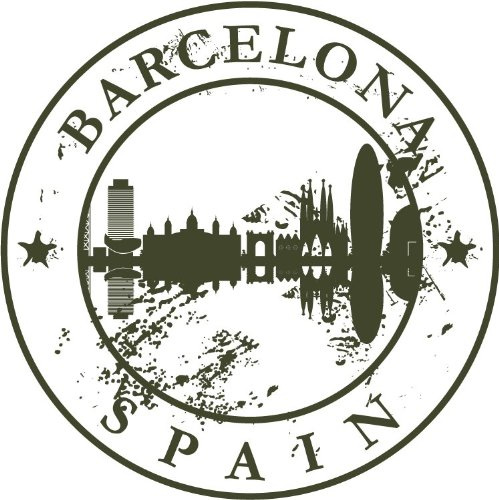 Barcelona Spain Europe Travel Retro Rubber Stamp Hochwertigen Auto-Autoaufkleber 12 x 12 cm