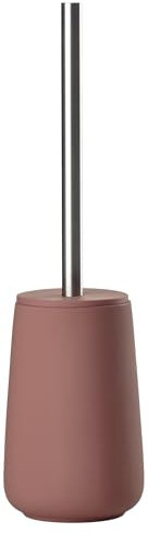 Zone Denmark Nova Toilettenbürste, Klobürste aus Porzellan und Edelstahl, WC Bürste mit Bürstenhalter, Soft-Touch-Beschichtung, Durchm. 10,3 cm, Höhe 37 cm, Peach Red