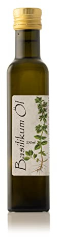 Basilikum Öl aus dem Allgäu - 250ml Rapsöl mit intesivem Basilikum Aroma