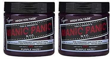 Manic Panic Purple Haze Classic Creme, Vegan, Cruelty Free, Semi Permanent Hair Dye 2 x 118ml