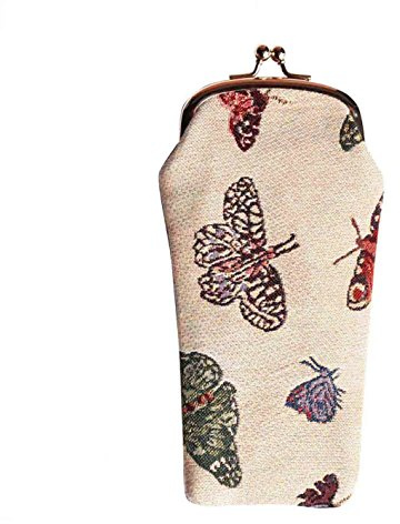 Signare Womens Tapestry Glasses Pouch Case, Butterfly, 11cm x 20cm