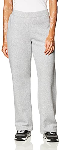 Hanes Damen Sweatpants mit offenem Bein, EcoSmart Fleece-Sweatpants, Regular & Petite, Light Steel, Large, Leichter Stahl, Groß